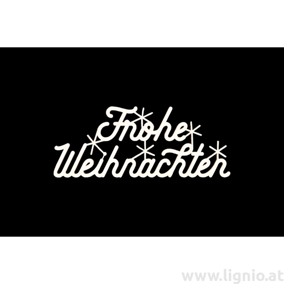 Schrift "Frohe Weihnachten klein weiss"