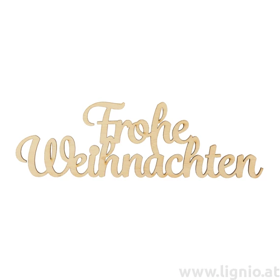 Schrift "Frohe Weihnachten groß natur"