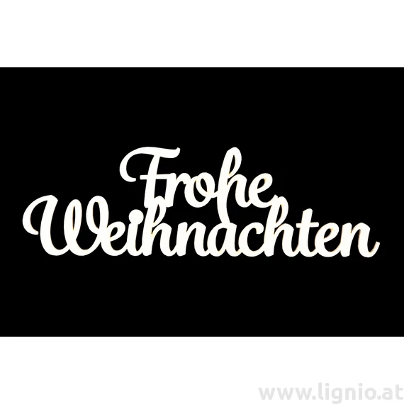 Schrift "Frohe Weihnachten groß weiss"