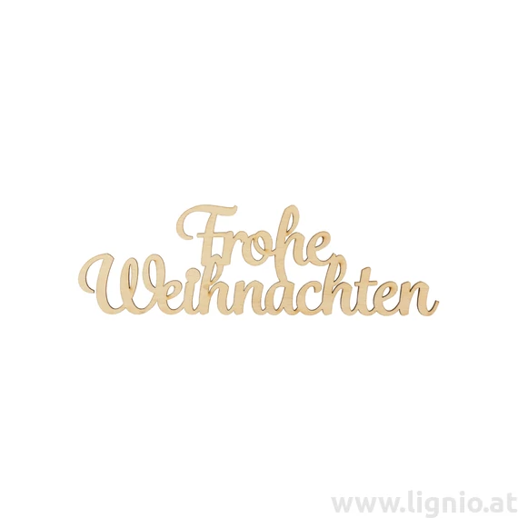 Schrift "Frohe Weihnachten klein natur"