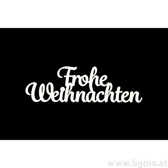 Schrift "Frohe Weihnachten klein weiss"