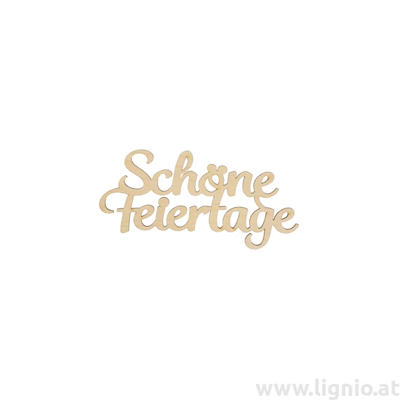 Schrift "Schöne Feiertage klein natur"