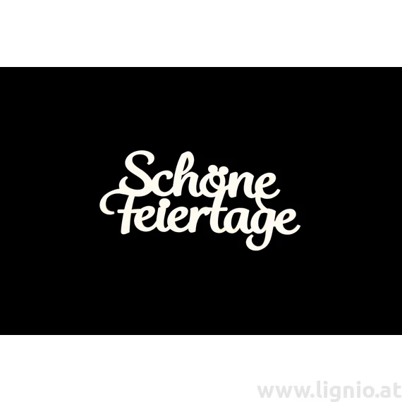 Schrift "Schöne Feiertage klein weiss"