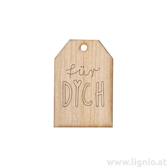 Grußkarte aus Kirschholz "Für Dich"