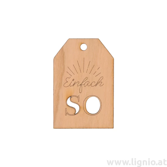 Grußkarte aus Kirschholz "Einfach so"