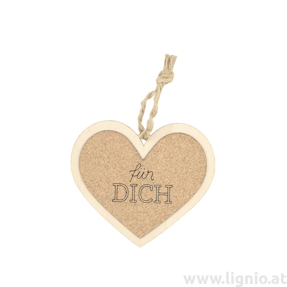 Kork Herz 12cm "Für Dich"