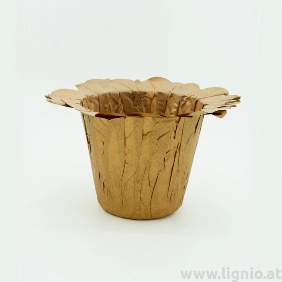 LIG Papier Übertopf 10,5cm gold