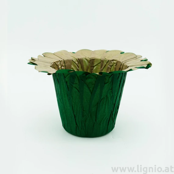 LIG Papier Übertopf 12cm dunkelgrün