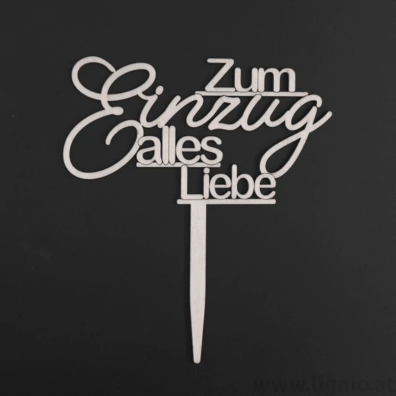 Text Stecker "Zum Einzug alles Liebe"