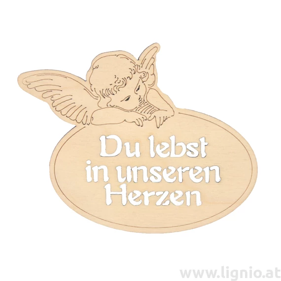 Engel "Du lebst in unseren Herzen"