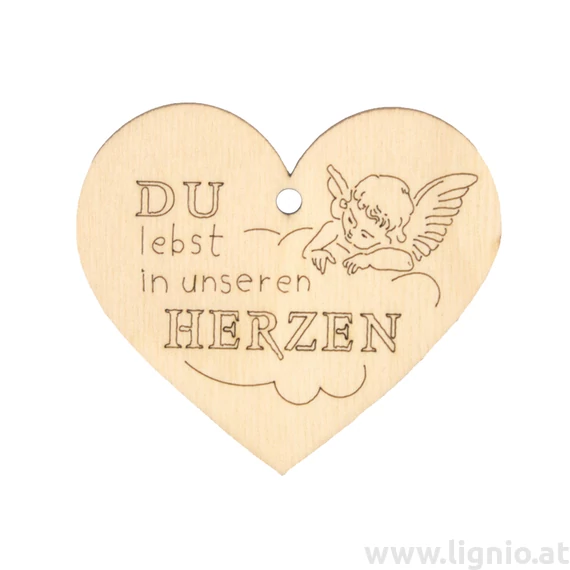 Herz "Du lebst in unseren Herzen"