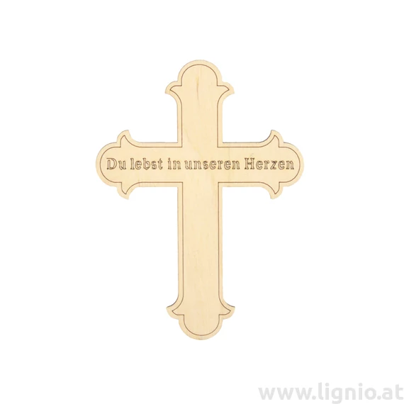 Kreuz "Du lebst in unseren Herzen"