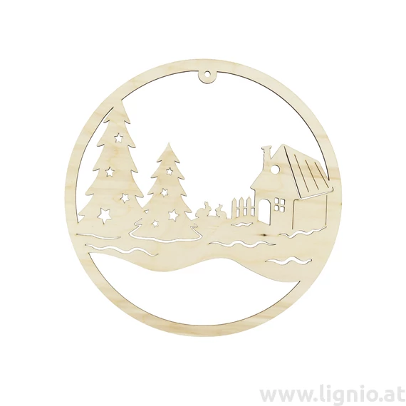 Türklopfer "Winterlandschaft mit Hasen"