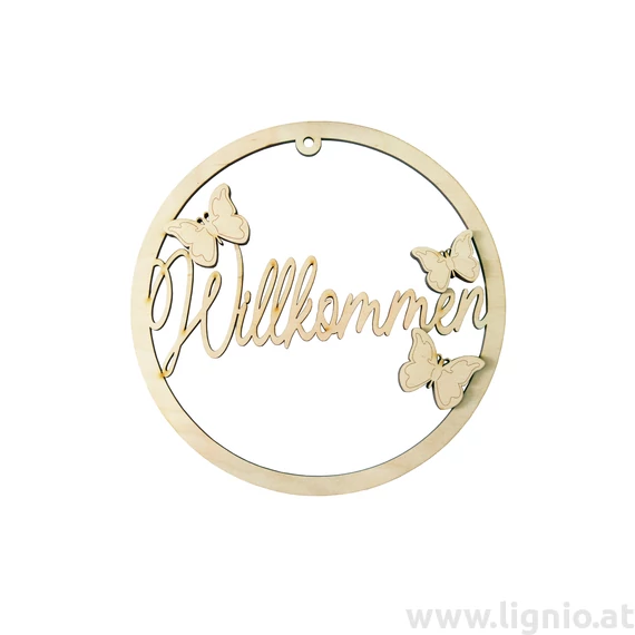 Türklopfer "Wilkommen 3D" 20 cm