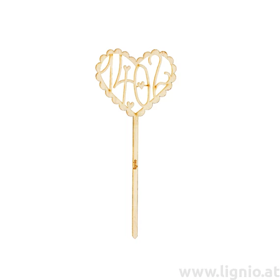 Blumenstecker "14.02. mit Rand"