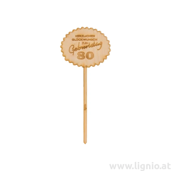 Geburtstagsstecker "Alles Gute zum 80. Geburtstag"