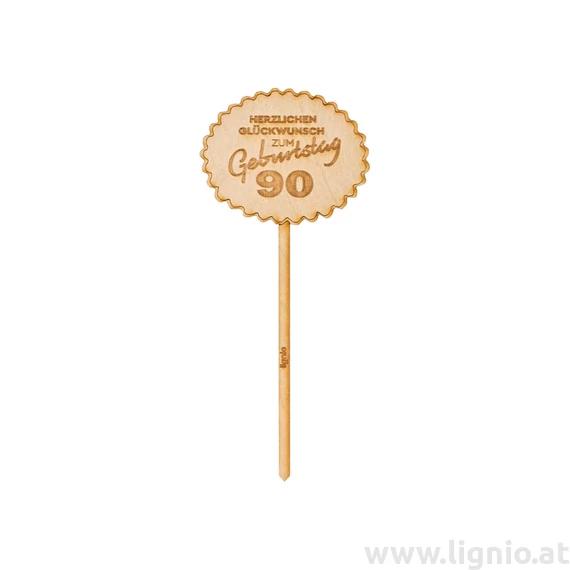 Geburtstagsstecker "Alles Gute zum 90. Geburtstag"