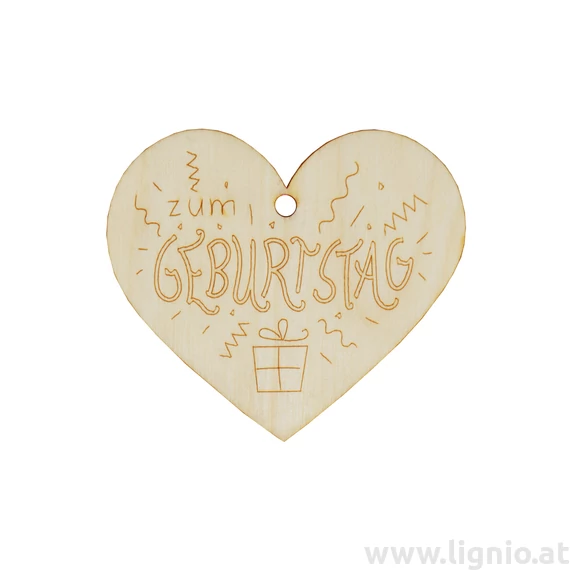 Herzanhänger "Zum Geburtstag"