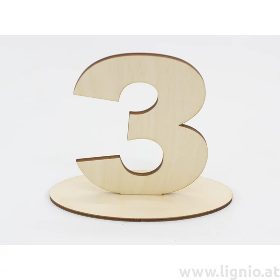 Tischnummer "3"
