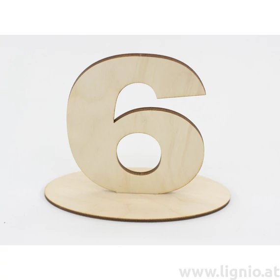Tischnummer "6"