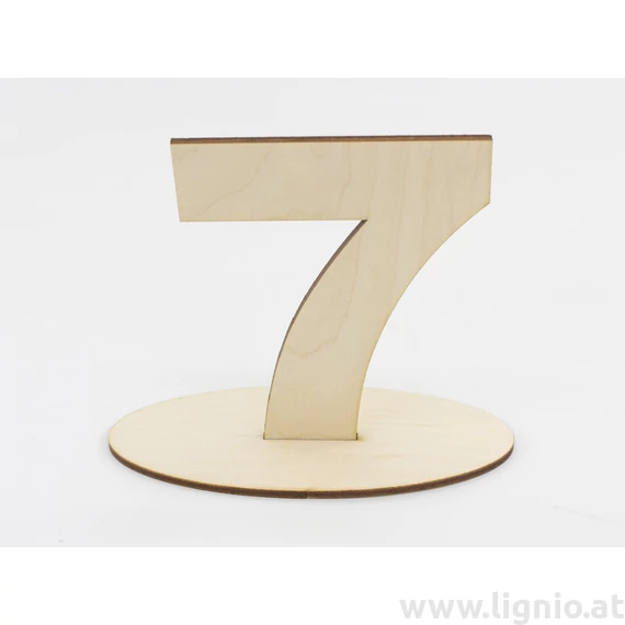Tischnummer "7"