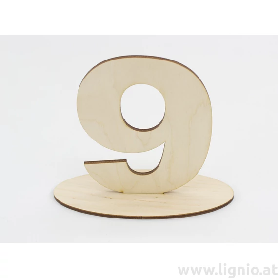 Tischnummer "9"