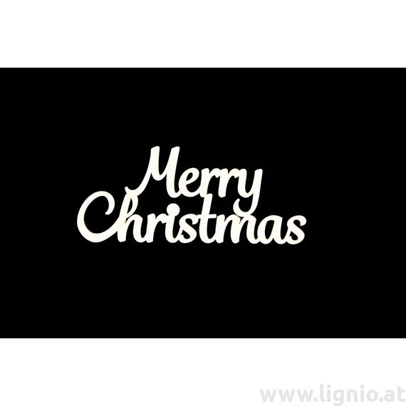 Schrift "Merry Christmas klein weiss"