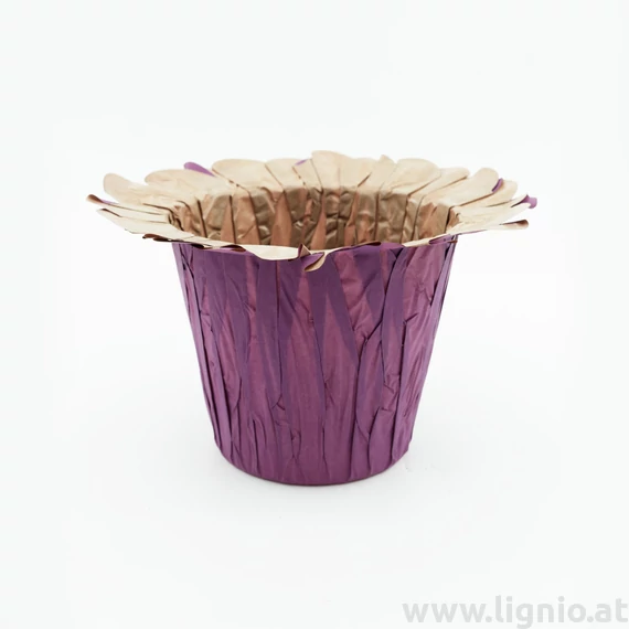 LIG Papier Übertopf 14cm dunkellila